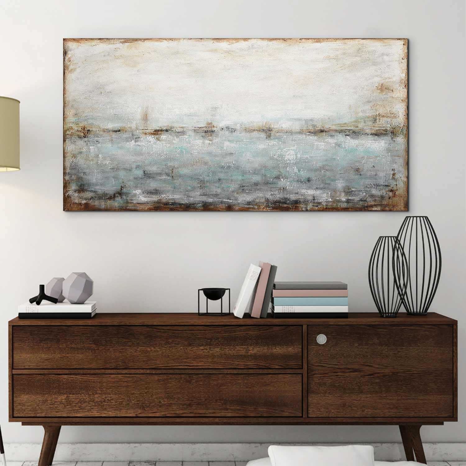 24x48 Layered Painting Panorama Bedroom Above Bed Decor Trend Art