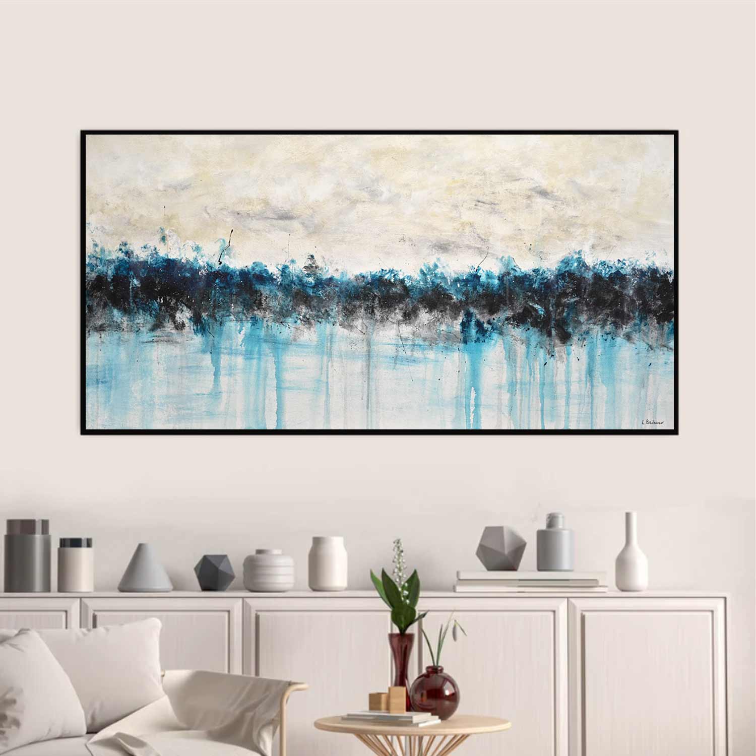24x48 contemporary abstract painting