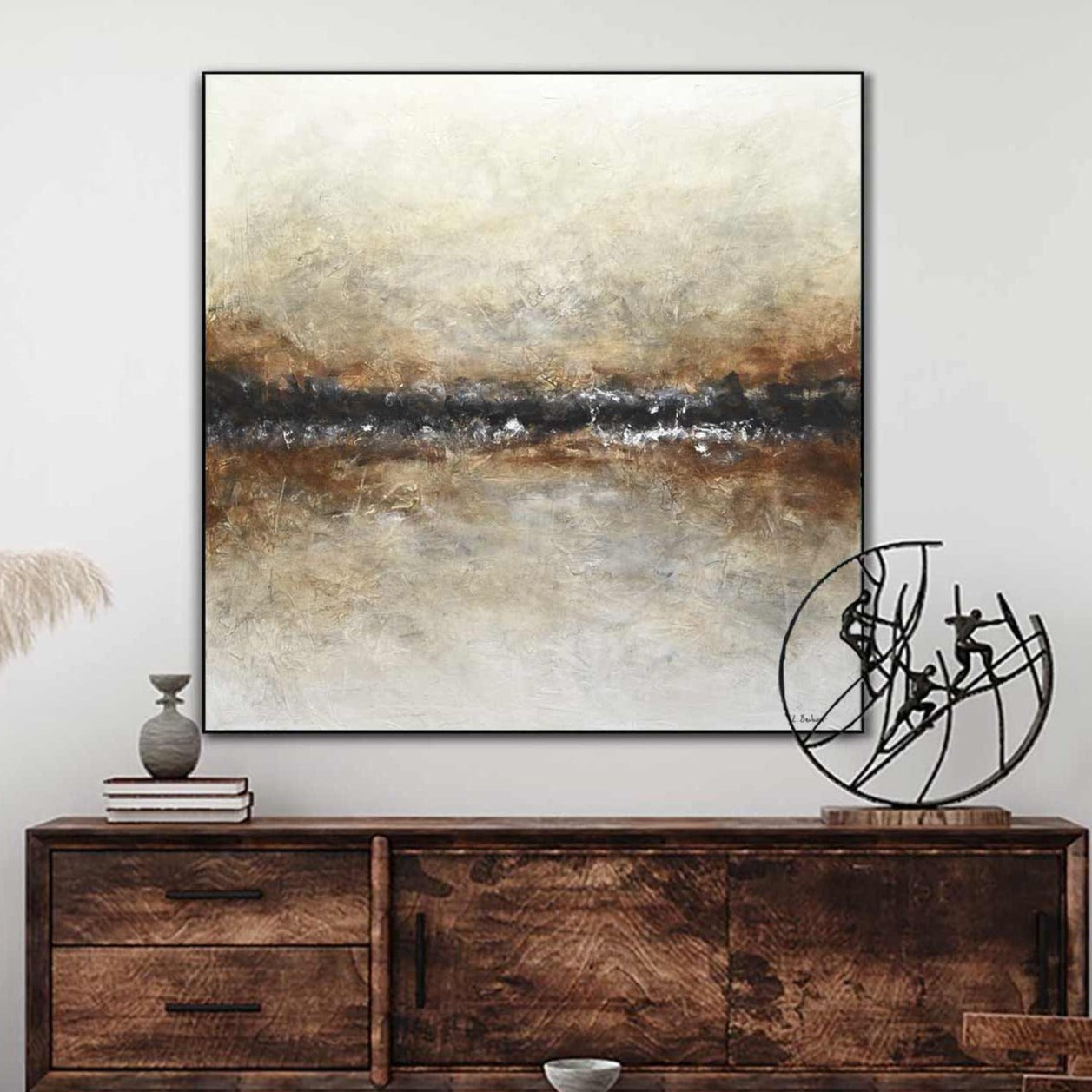 36x36 earth tone painting