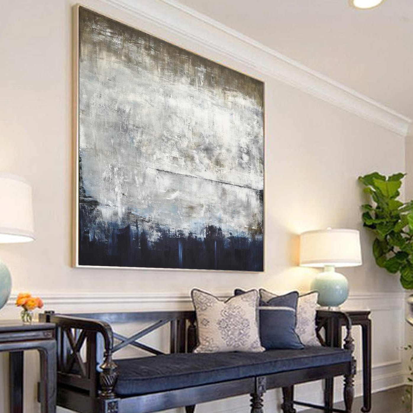 48 x 48 abstract art hand painted
