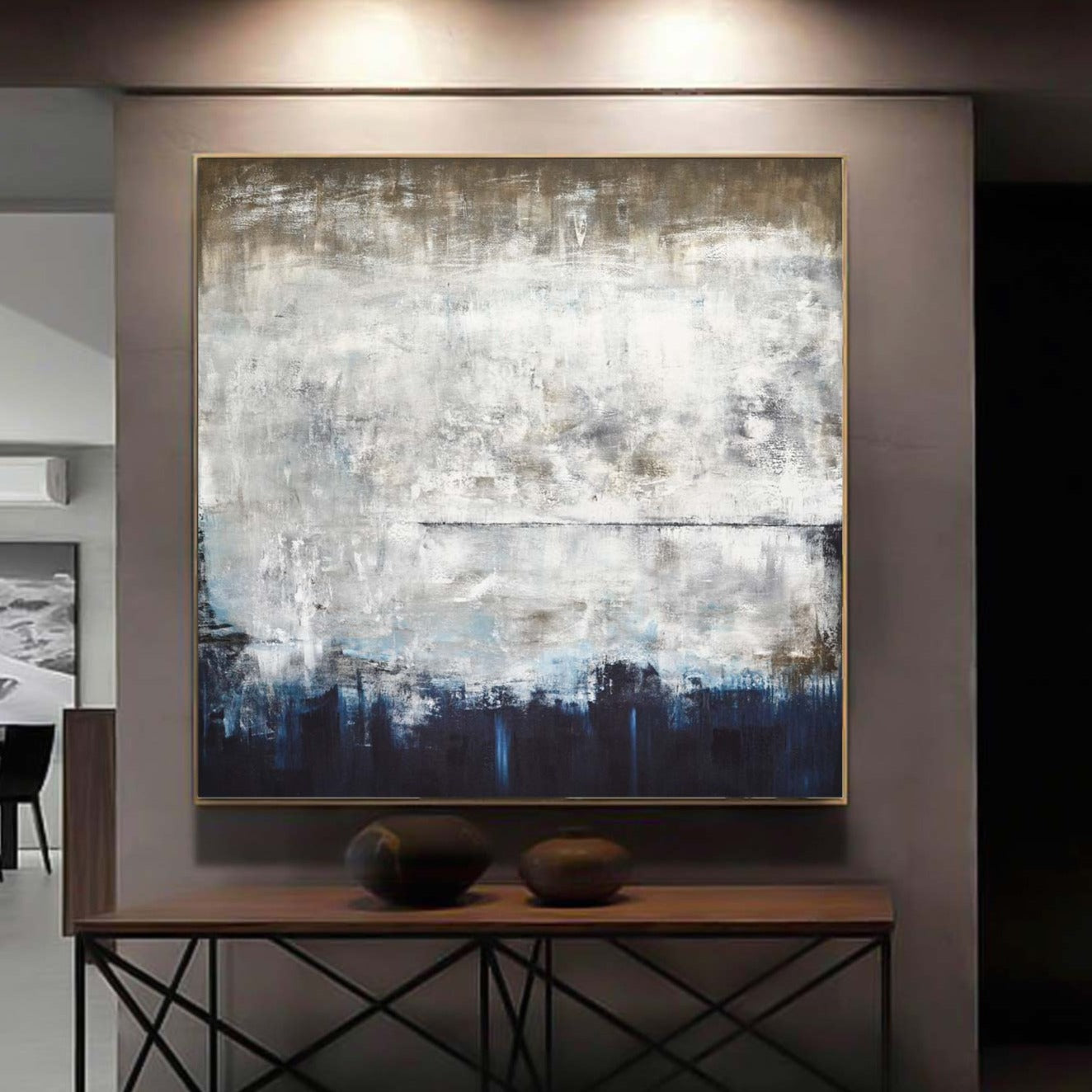 48 x 48 high end hand painted abstract