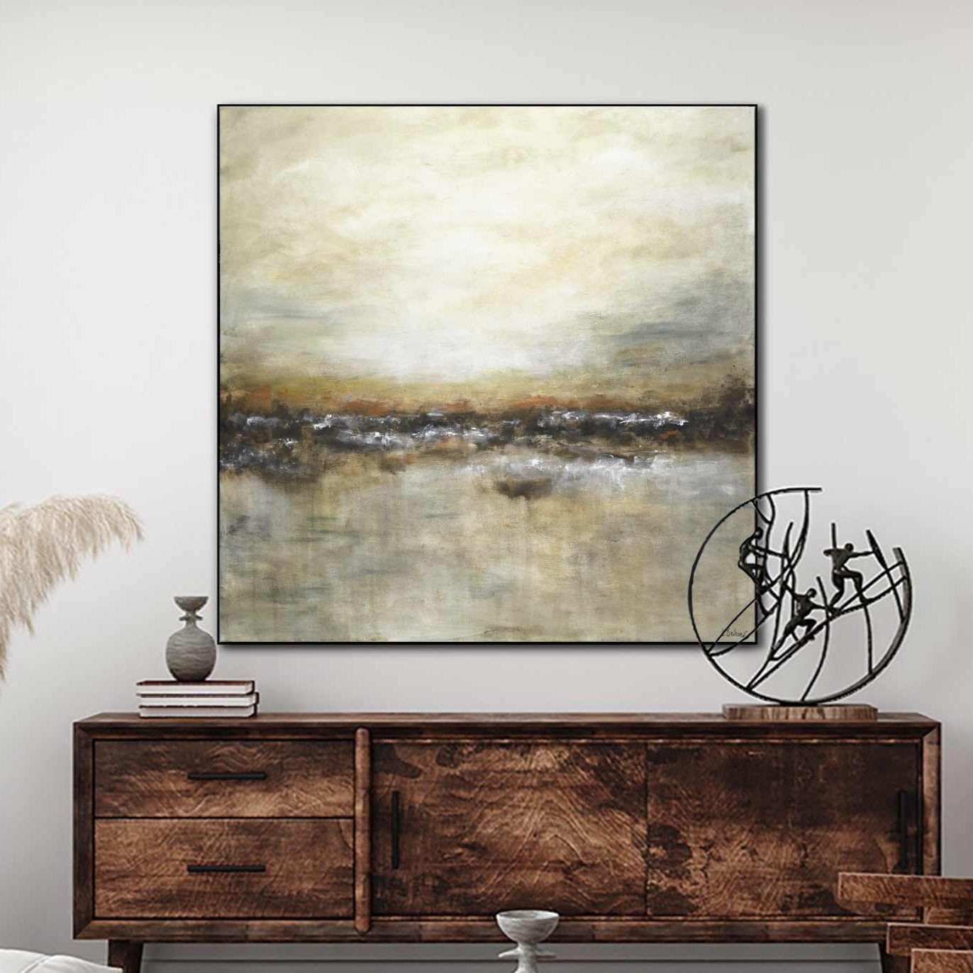 Abstract Painting Muted Colors Umber Trending Artwork By Original Designer