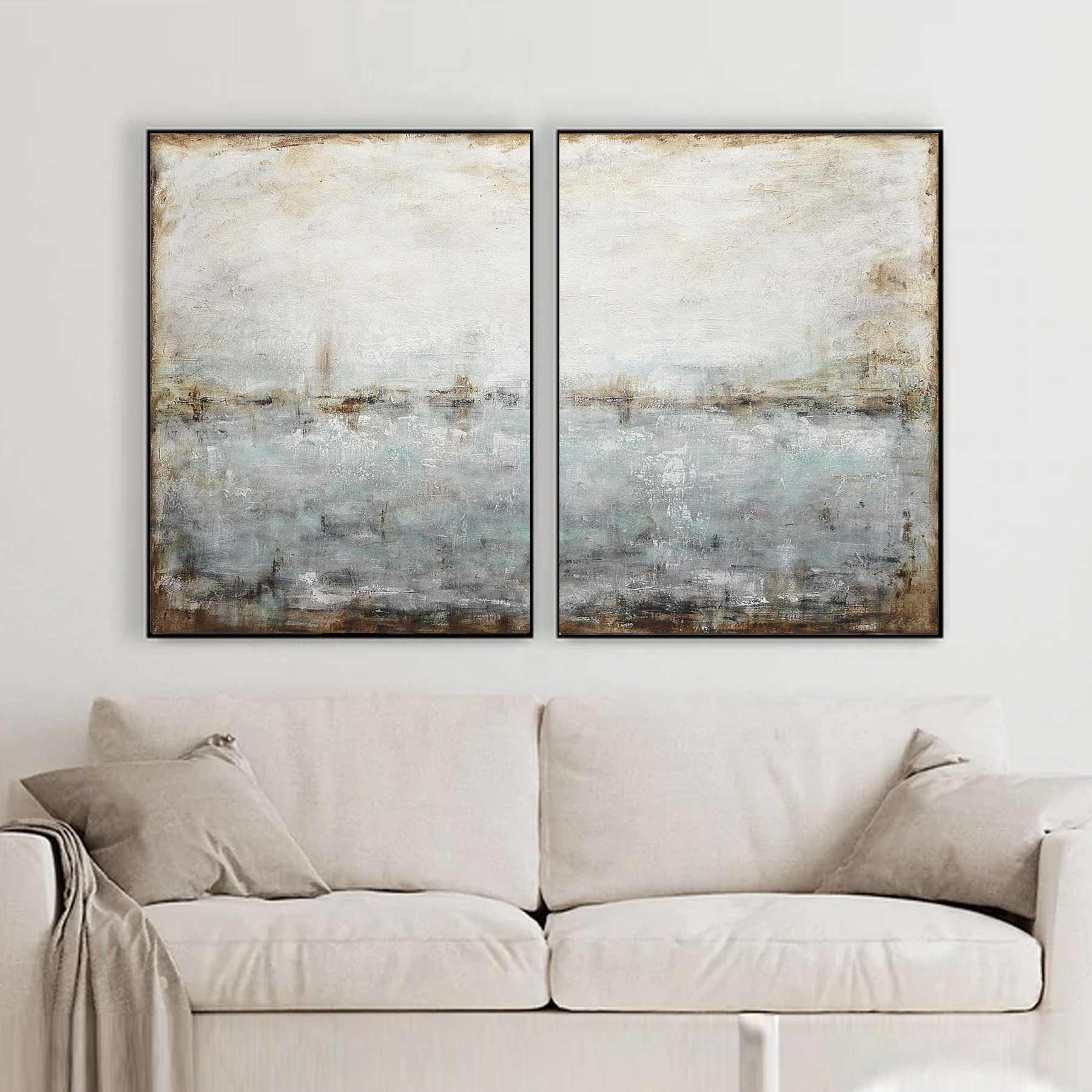 Custom Size 2 Panel Art On Canvas Raw Art Free Shipping