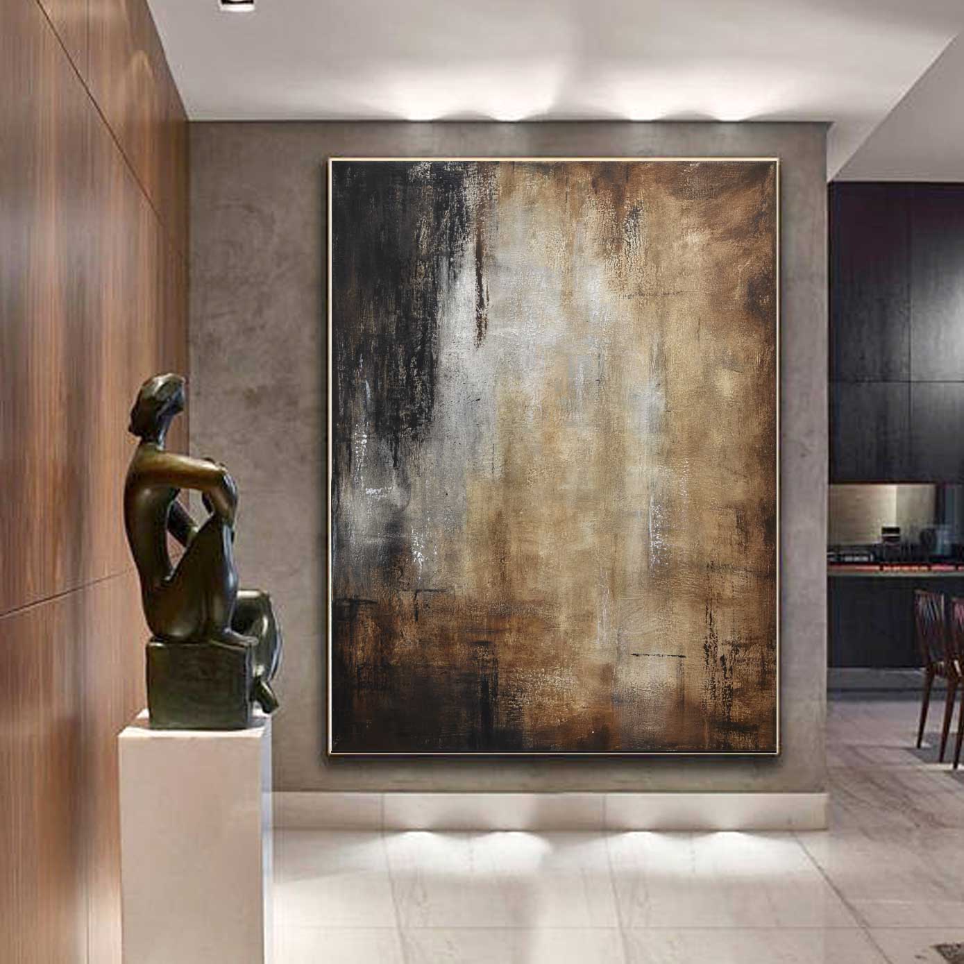 Earth Tones Brown Painting Contemporary Abstract Large Scale Art