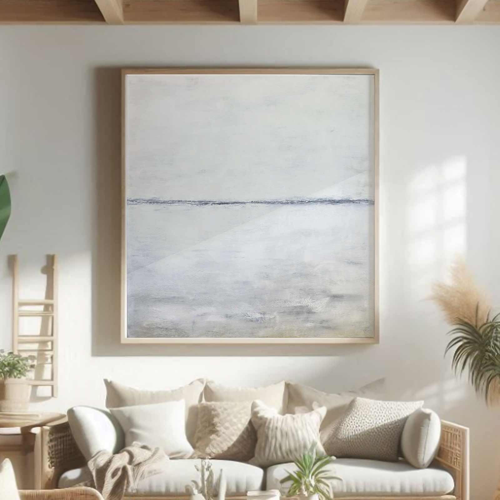 Easy Minimalist White Painting Landscape Art