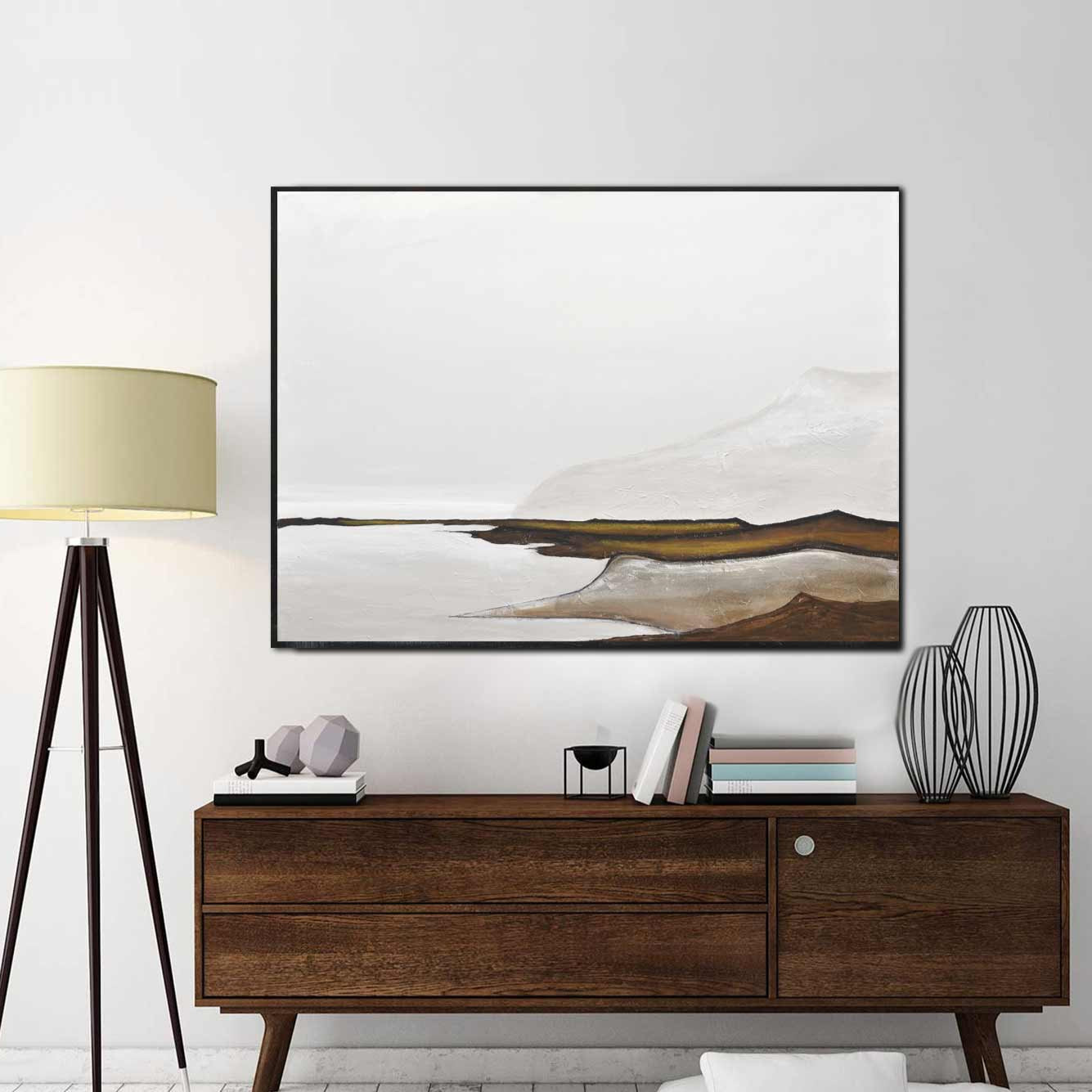 Extra Large Wall Art Minimalist Nature Painting Quick Ship