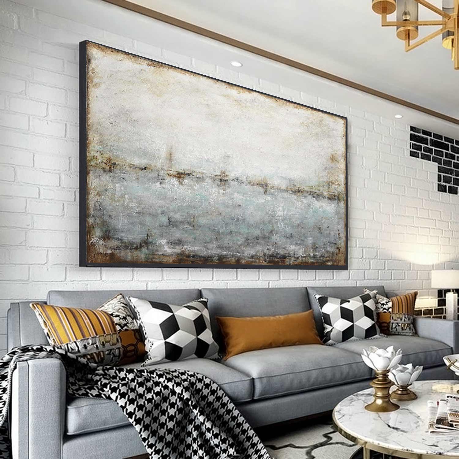 Layered Painting Panorama Bedroom Above Bed Decor Trend Art