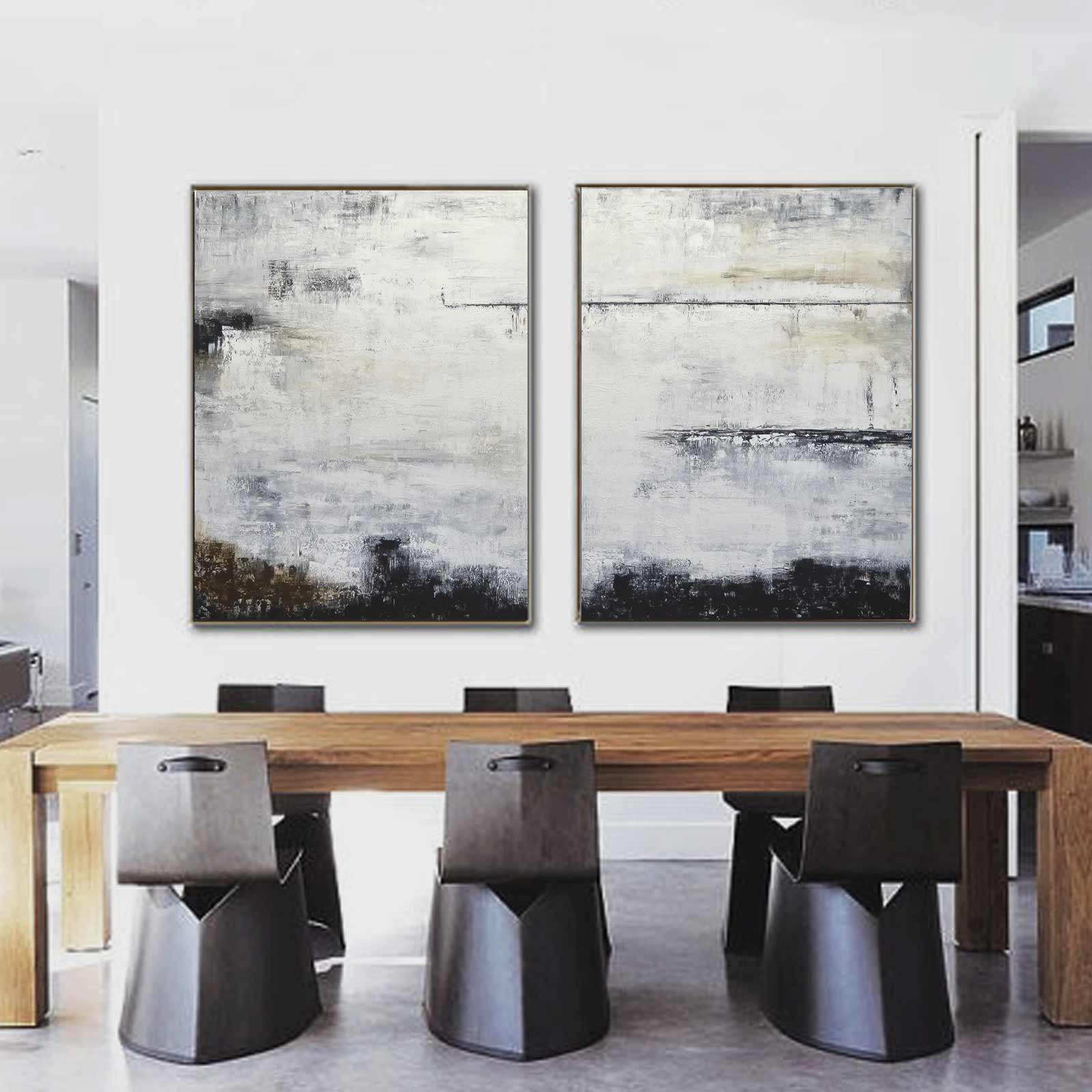 Office Space Diptych Massive Modern Paintings Current Art
