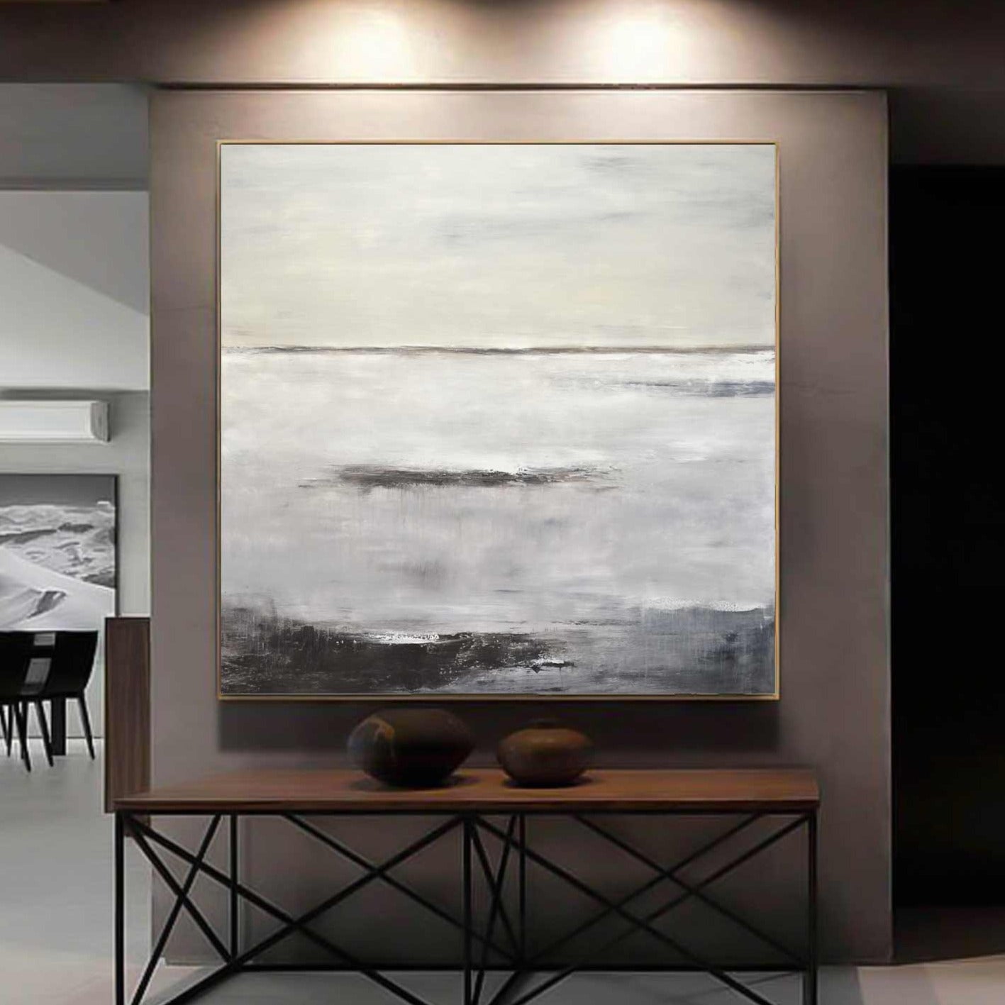 Original Design By American Artist Abstract Painting Earth Tones