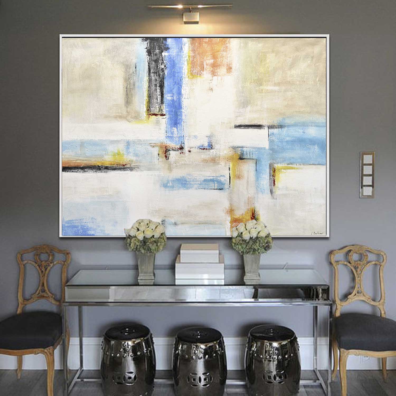 energy filled framed expressionist painting