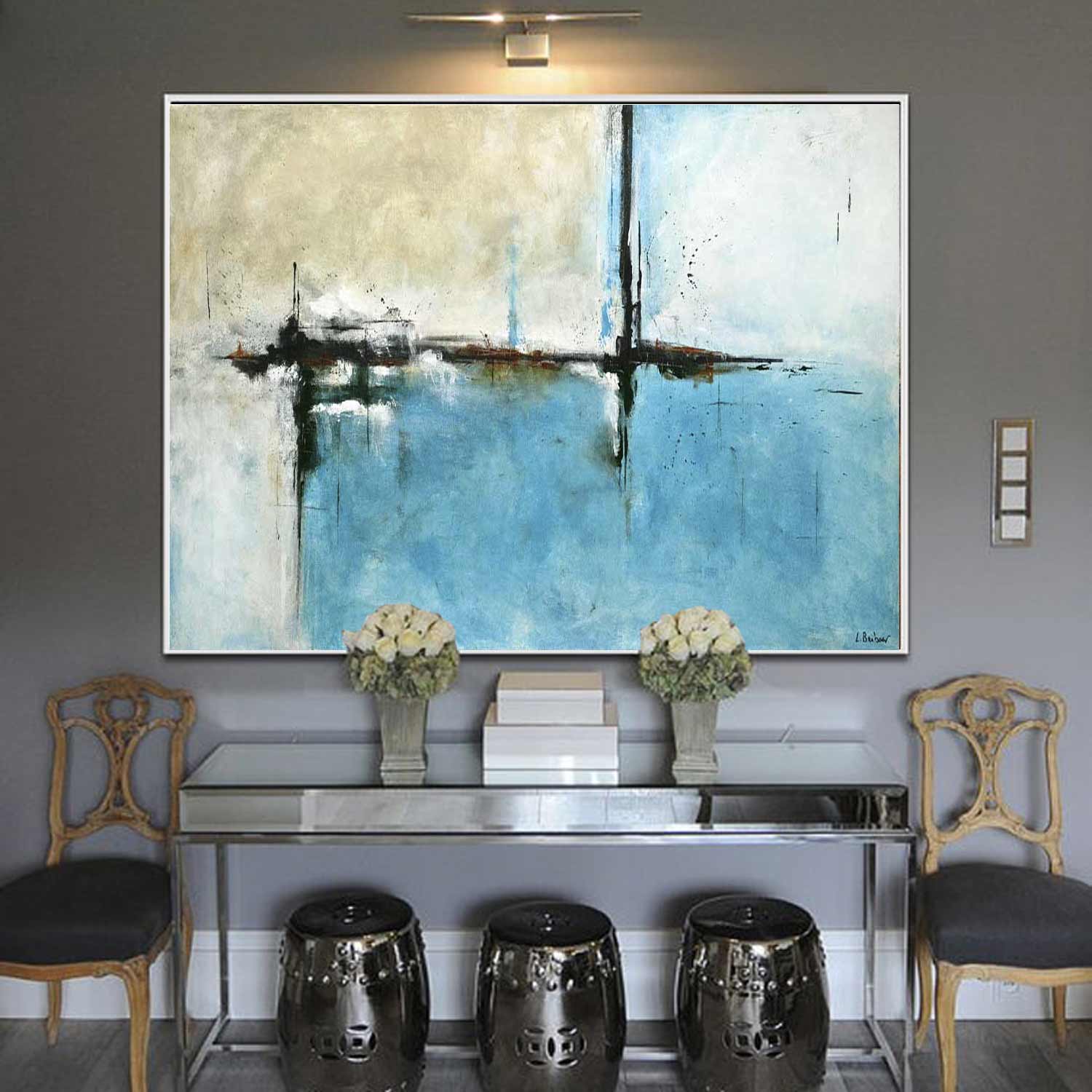 original Modern Contemporary Artwork On Canvas High Quality New Home Gift