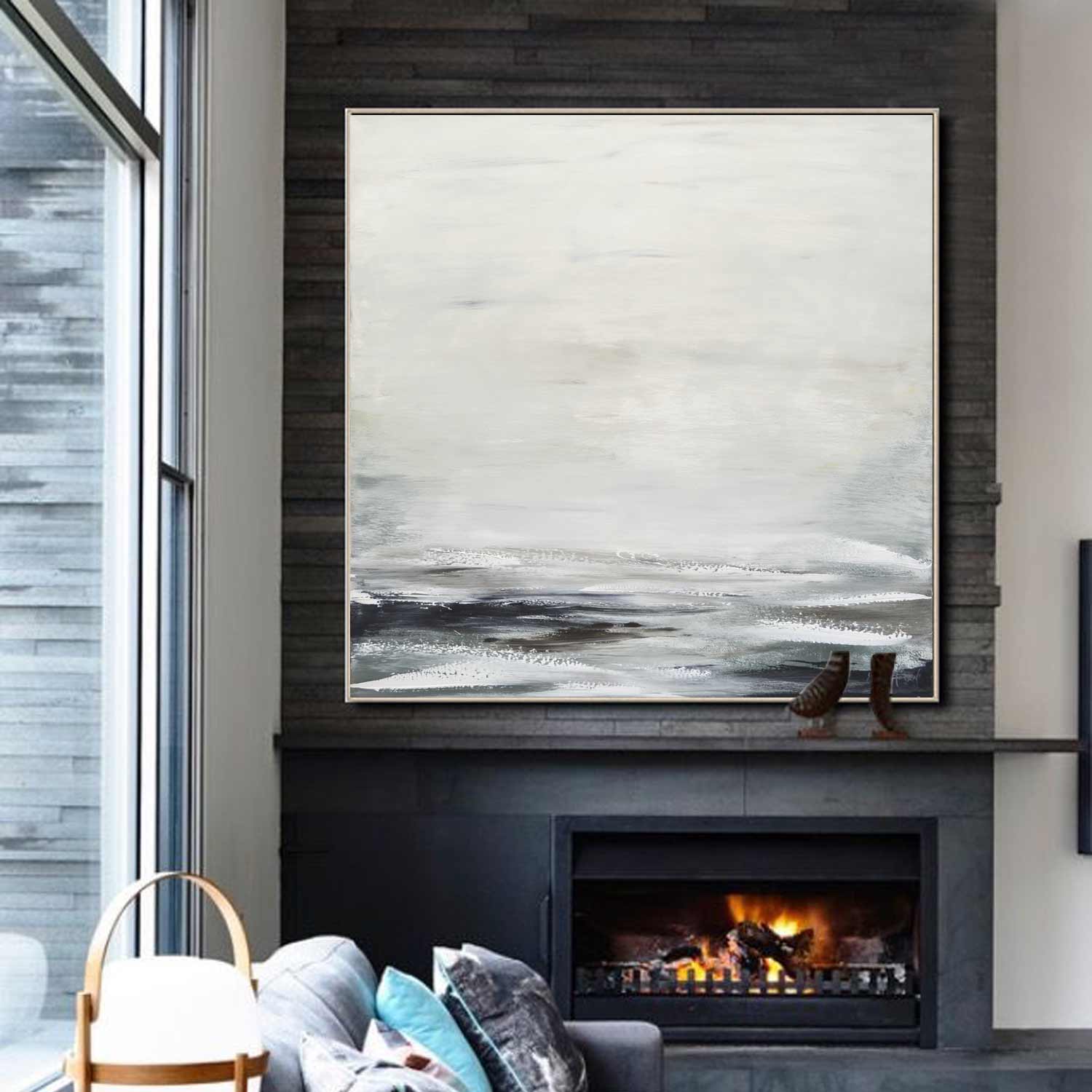 abstract sage green decor