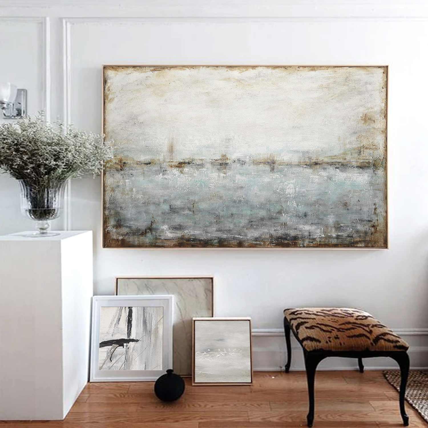 horizontal abstract painting