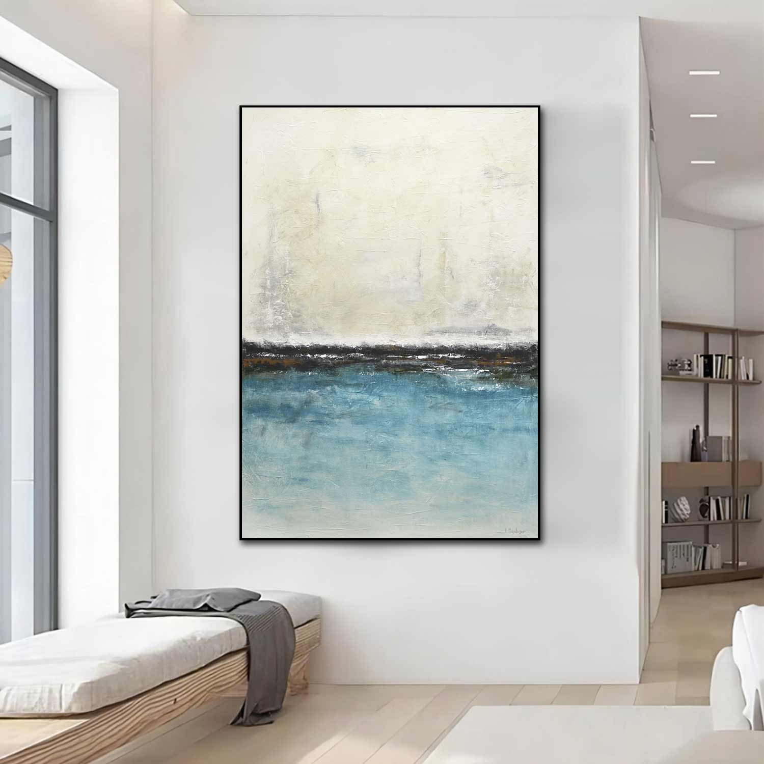beach house painting art on canvas