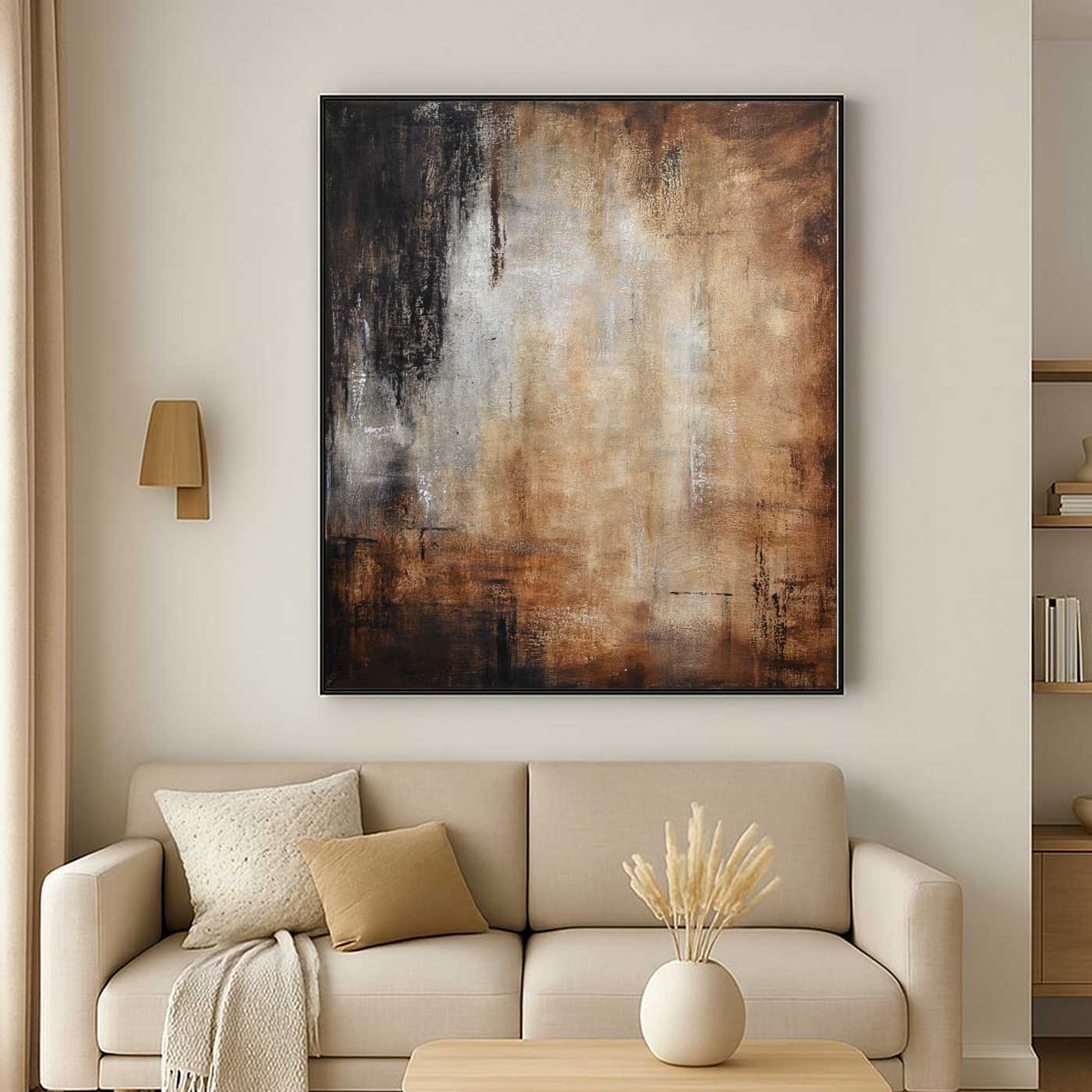 Earth Tones Brown Painting Contemporary Abstract Large Scale Art