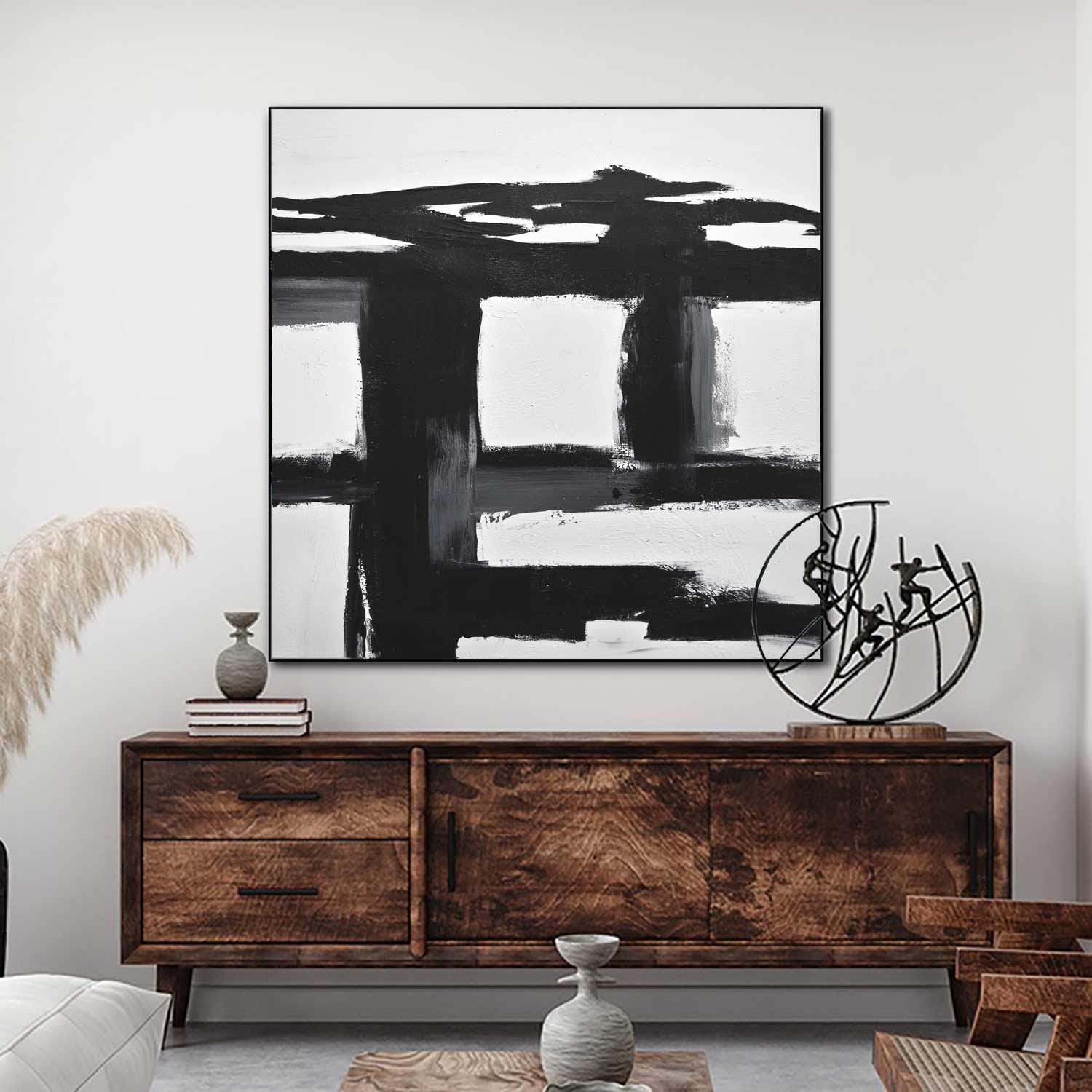 black & white artwork expressionist