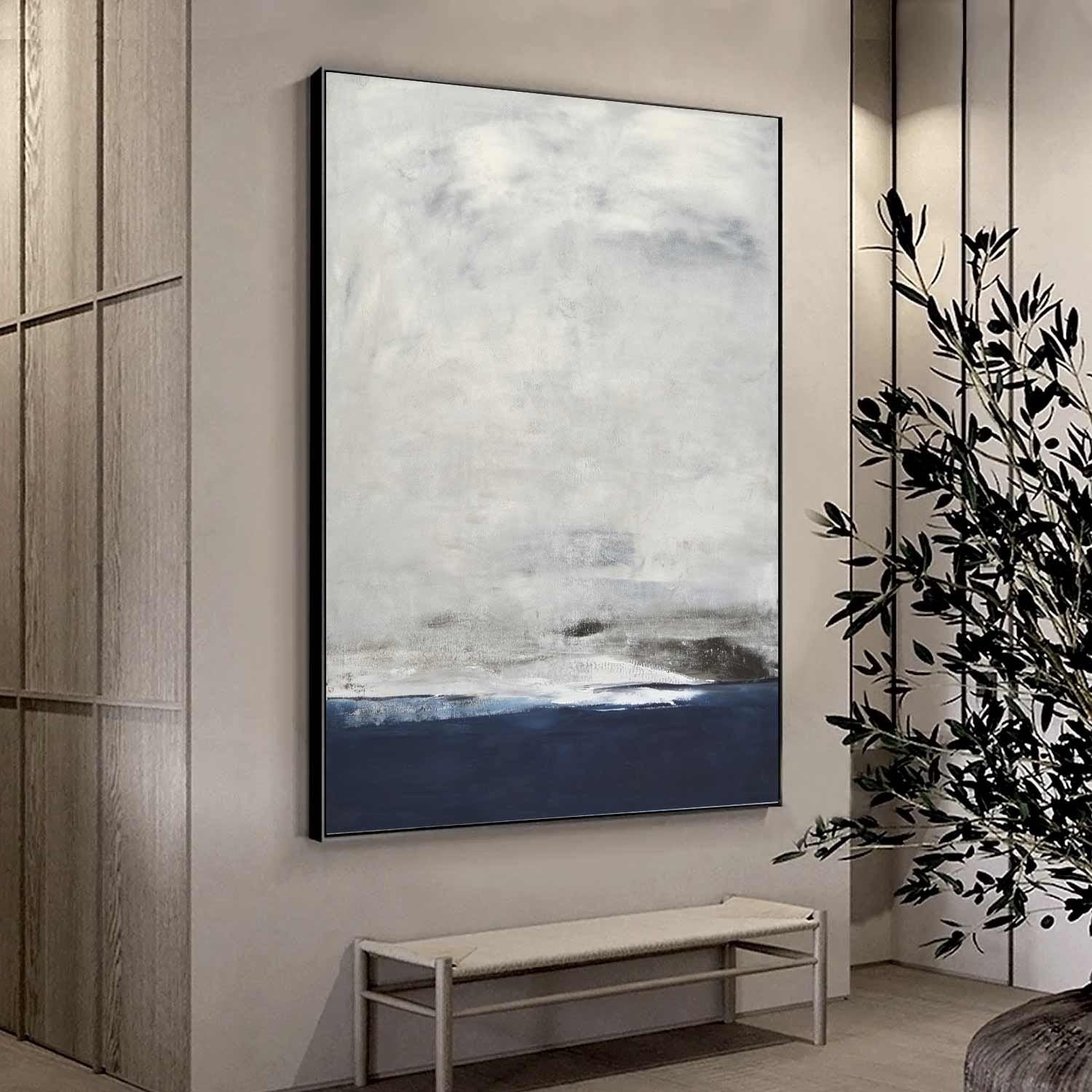 blue wall artwork seascape