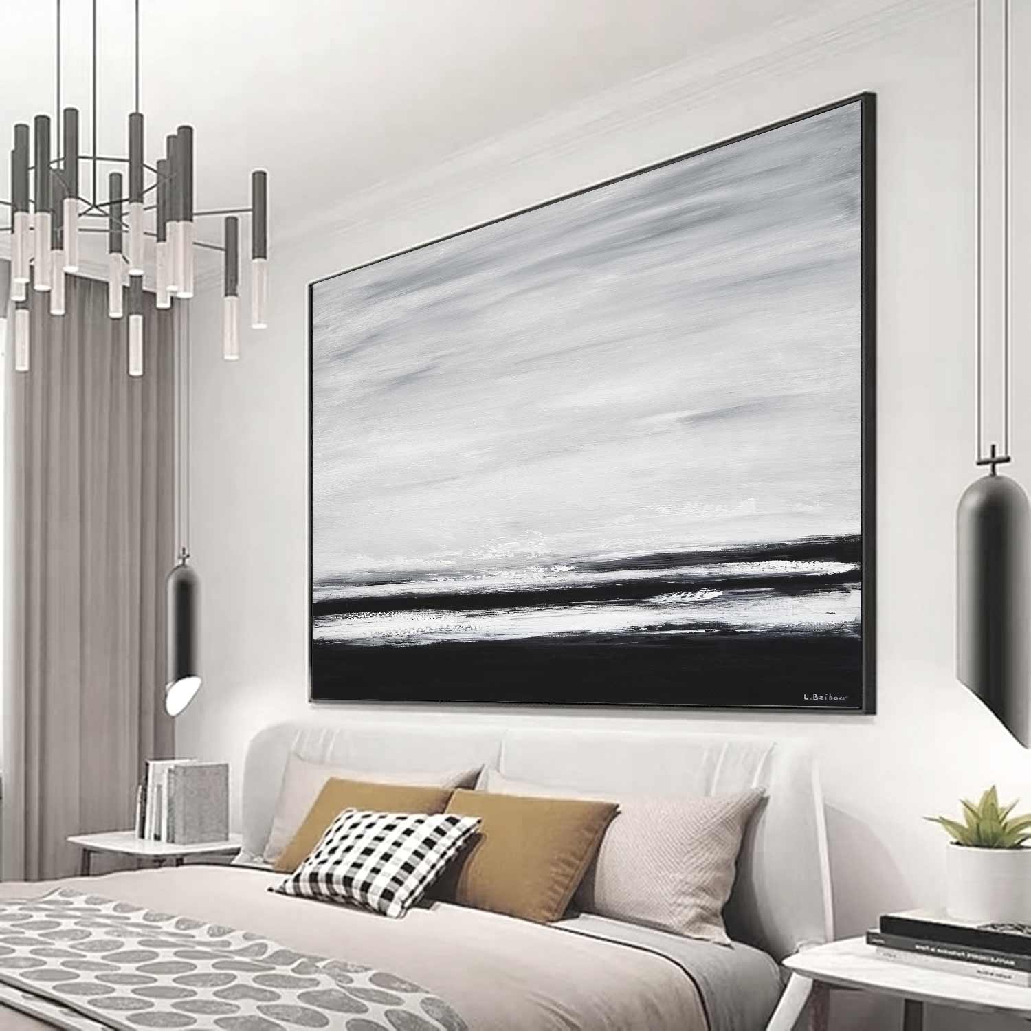 black & white wall art artwork