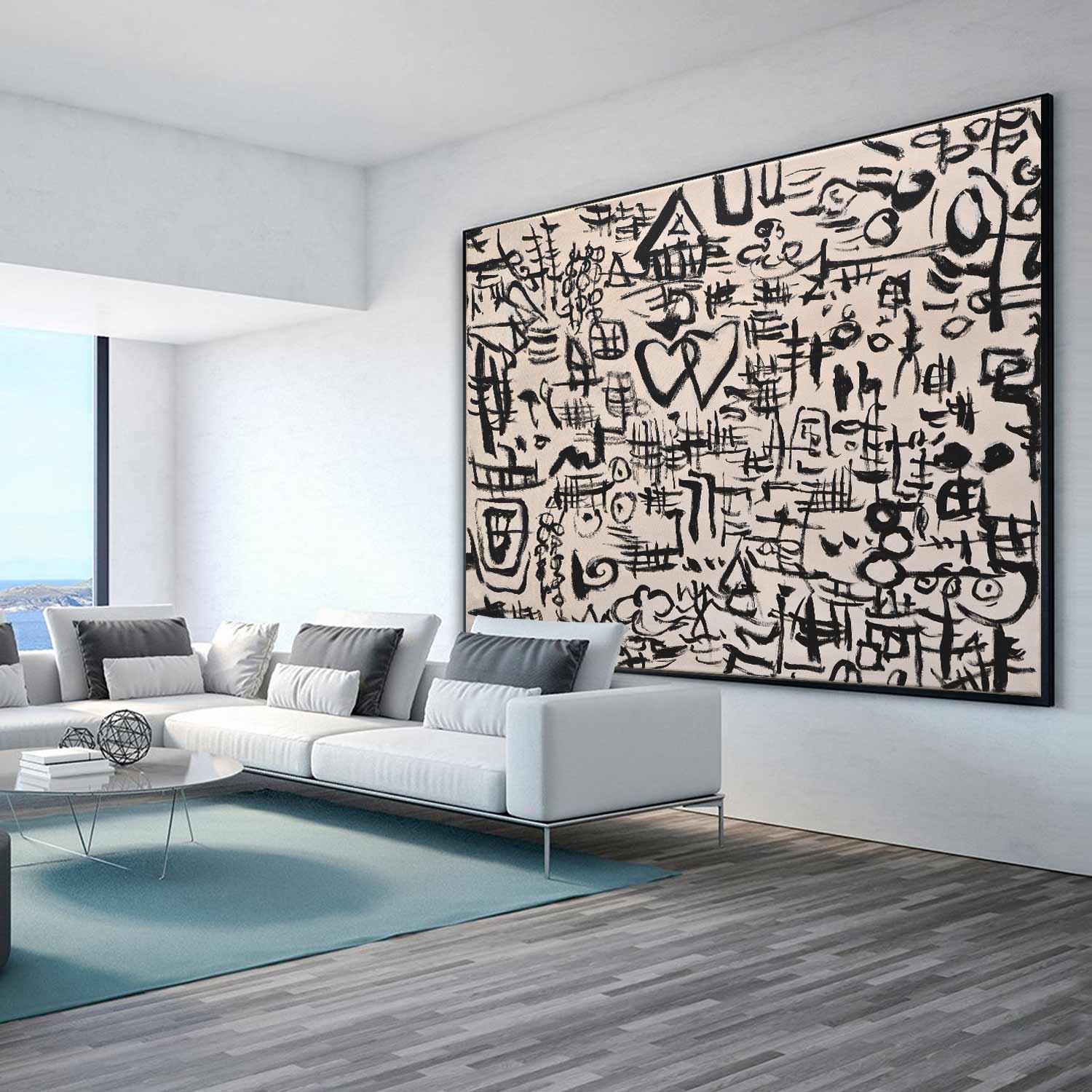 scribble heart artwork