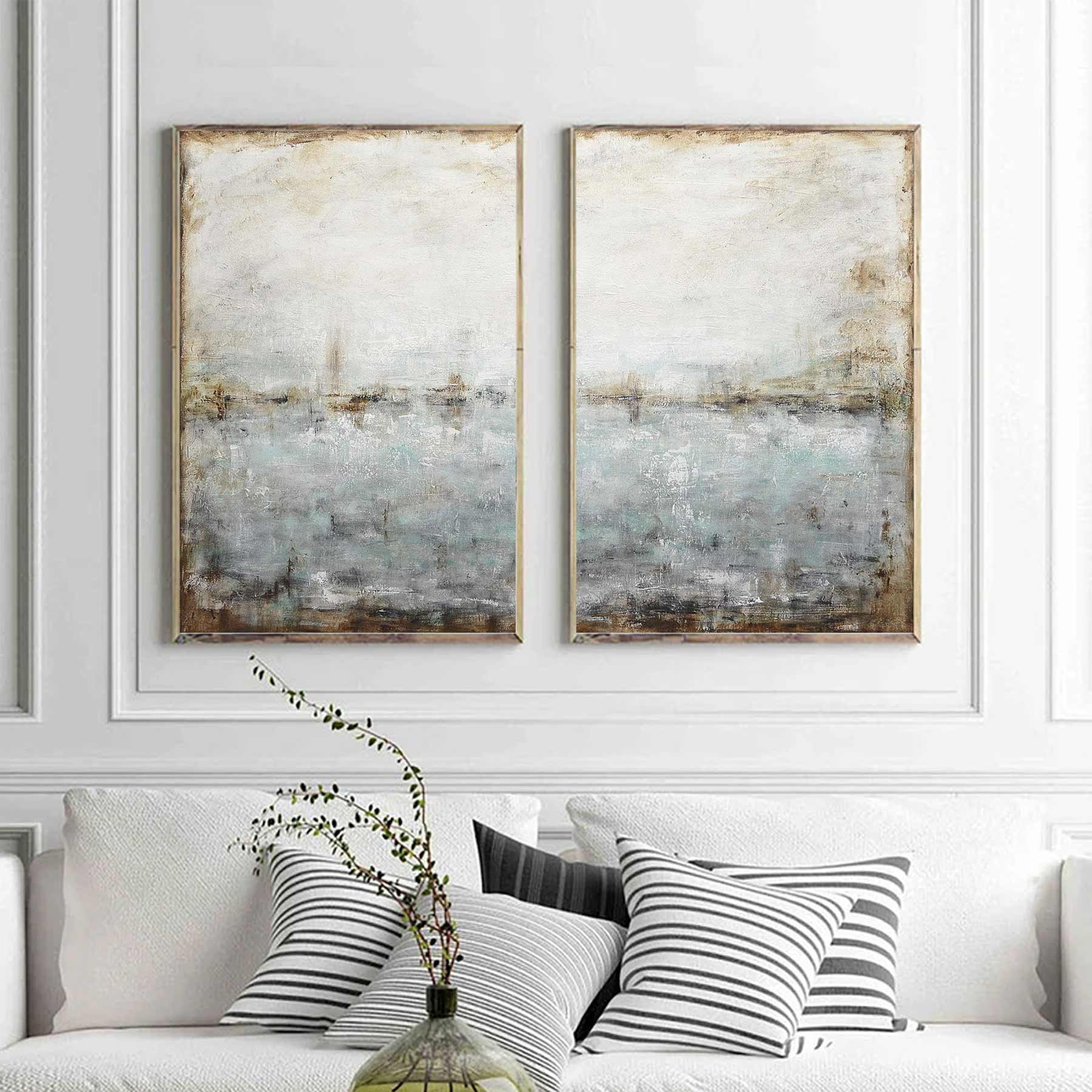 artwork 2 Panel Art On Canvas Raw Art Free Shipping