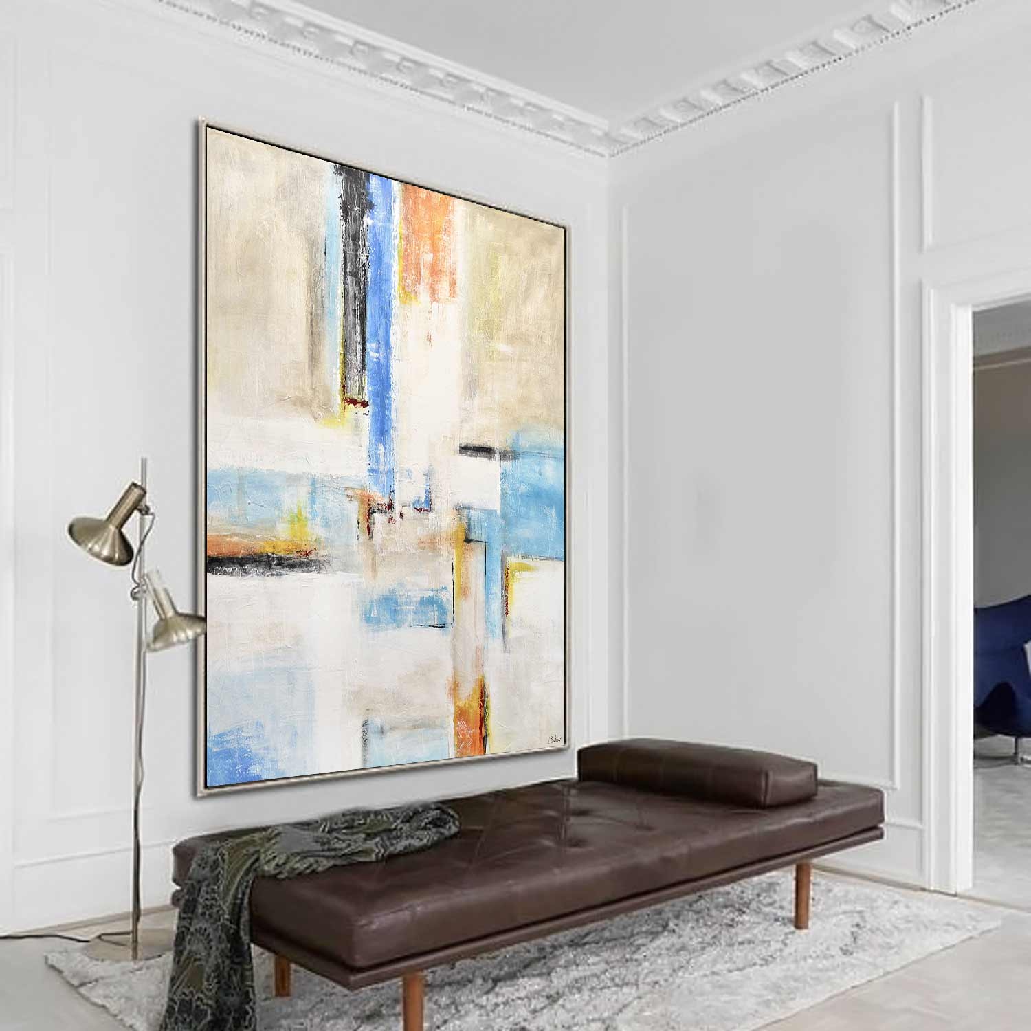 geometric block painting abstract art