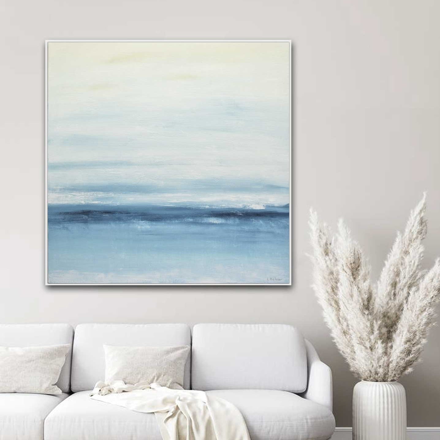 large original blue landscape painting