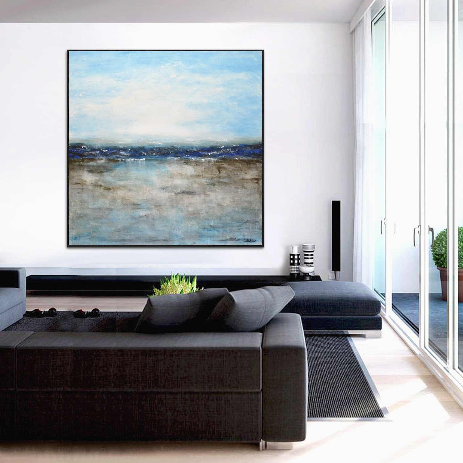 blue square landscape coastal