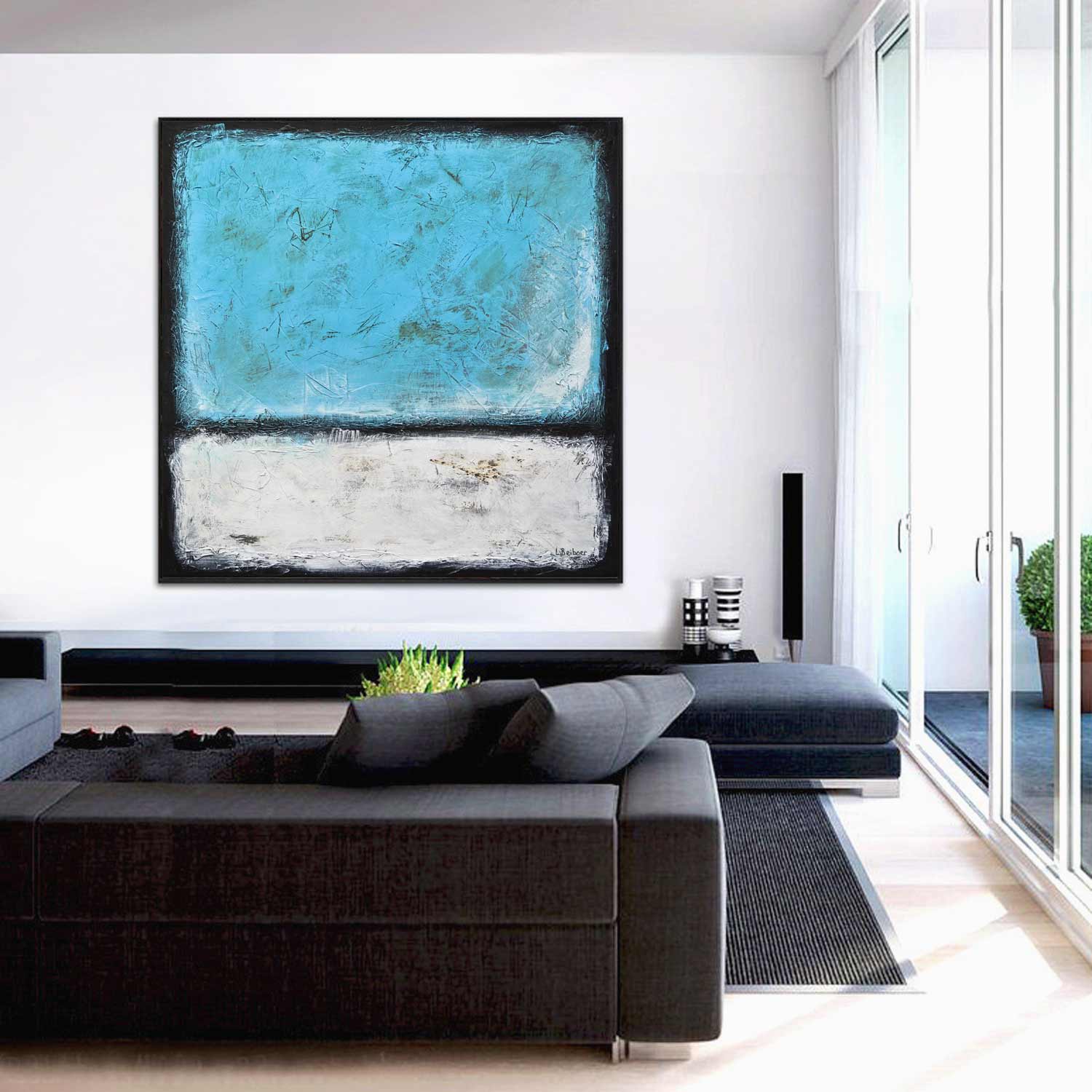 blue rothko style abstract