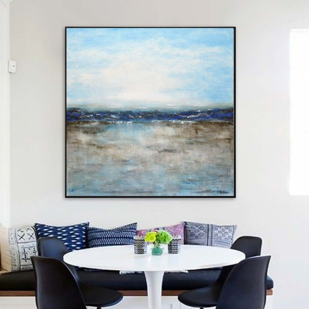 blue seascape coastal wall art
