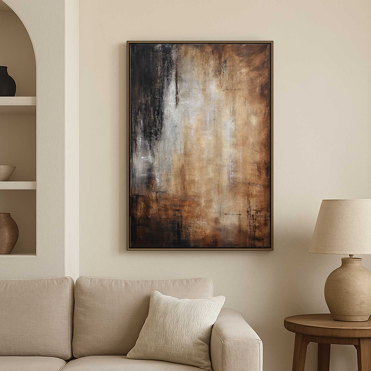 Earth Tones Brown Painting Contemporary Abstract Large Scale Art