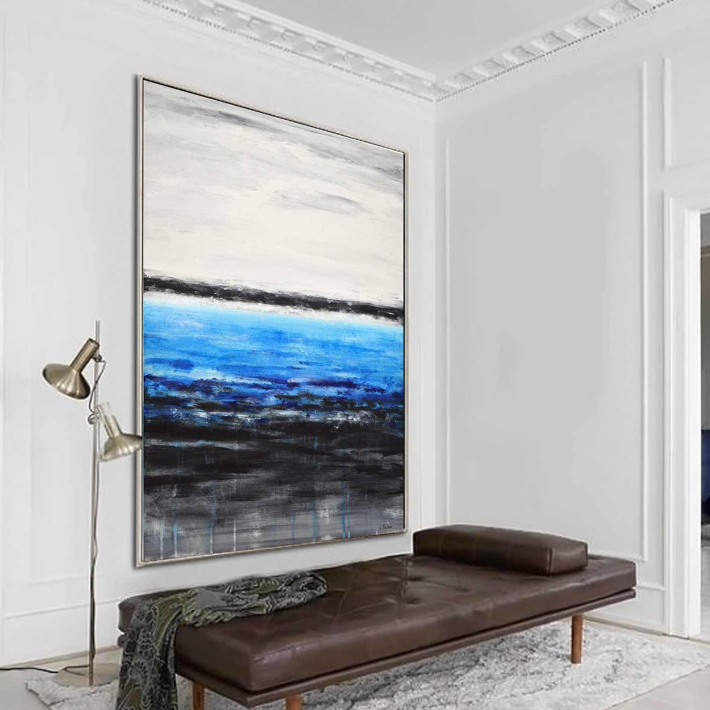 vertical handmade coastal art horizon