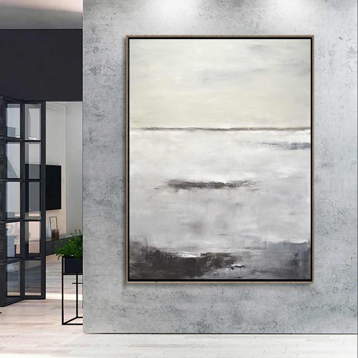large design Art For Luxury Home Muted Colors Beautiful Abstract Layered Painting