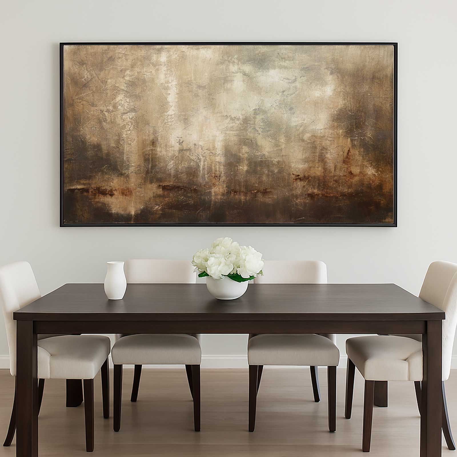 Large Painting On Canvas Handmade Contemporary diner table