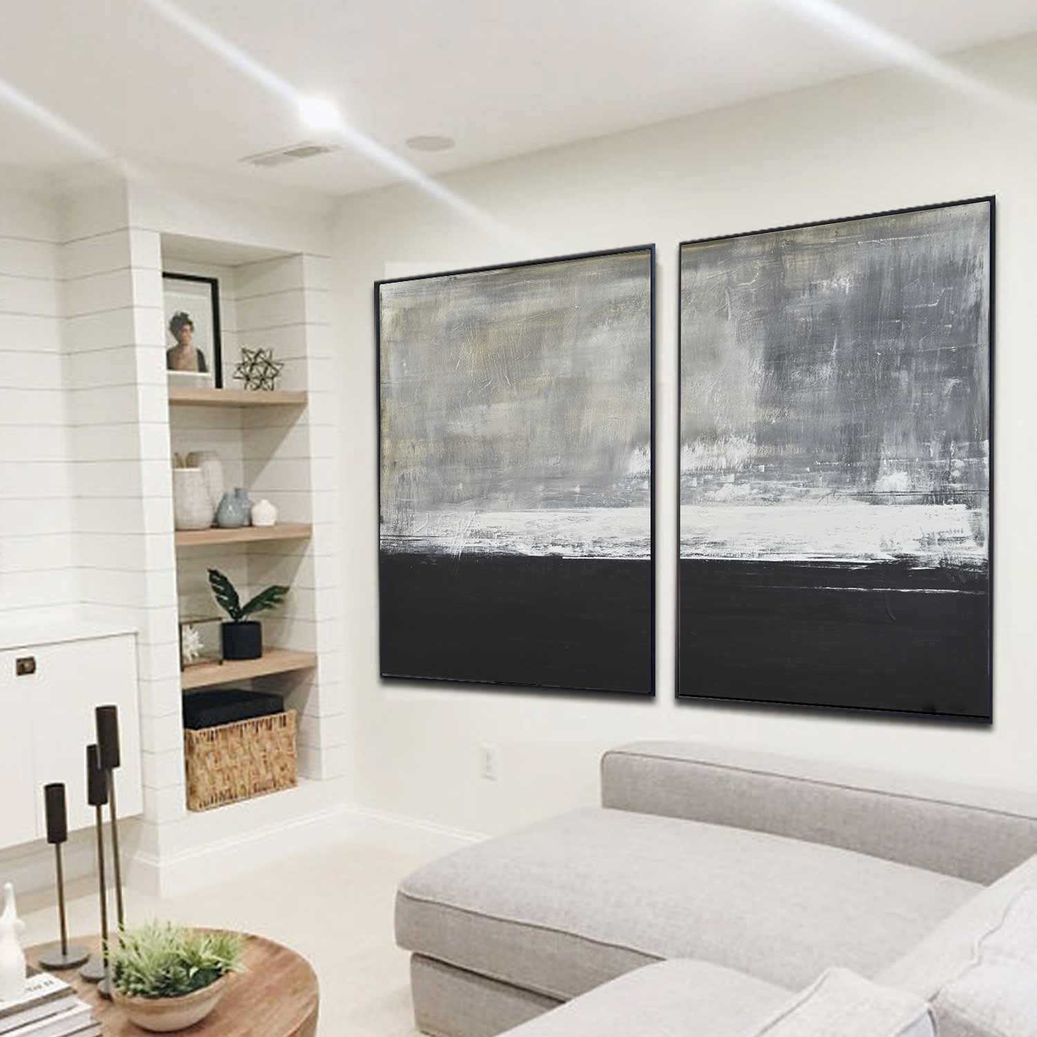 diptych set of 2 paintings