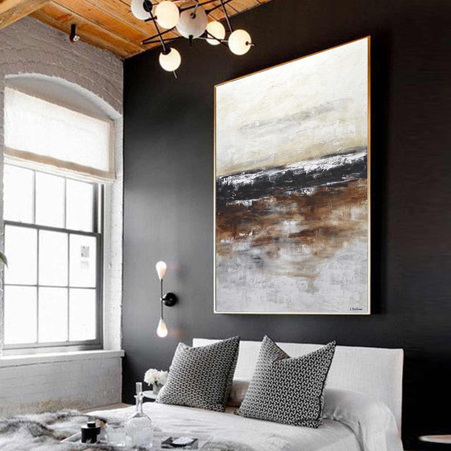 earth tones painting textured