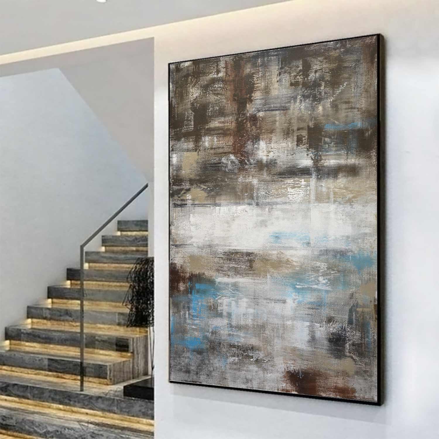 contemporary painting earth tones modern