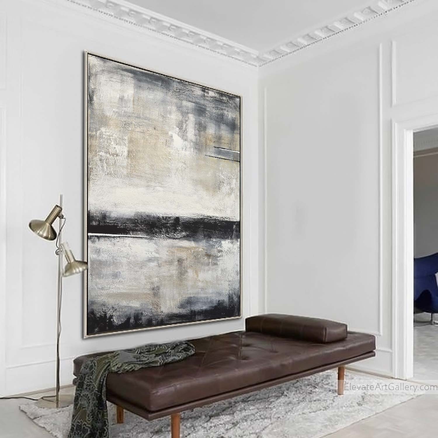 earth tone painting vertical large scale