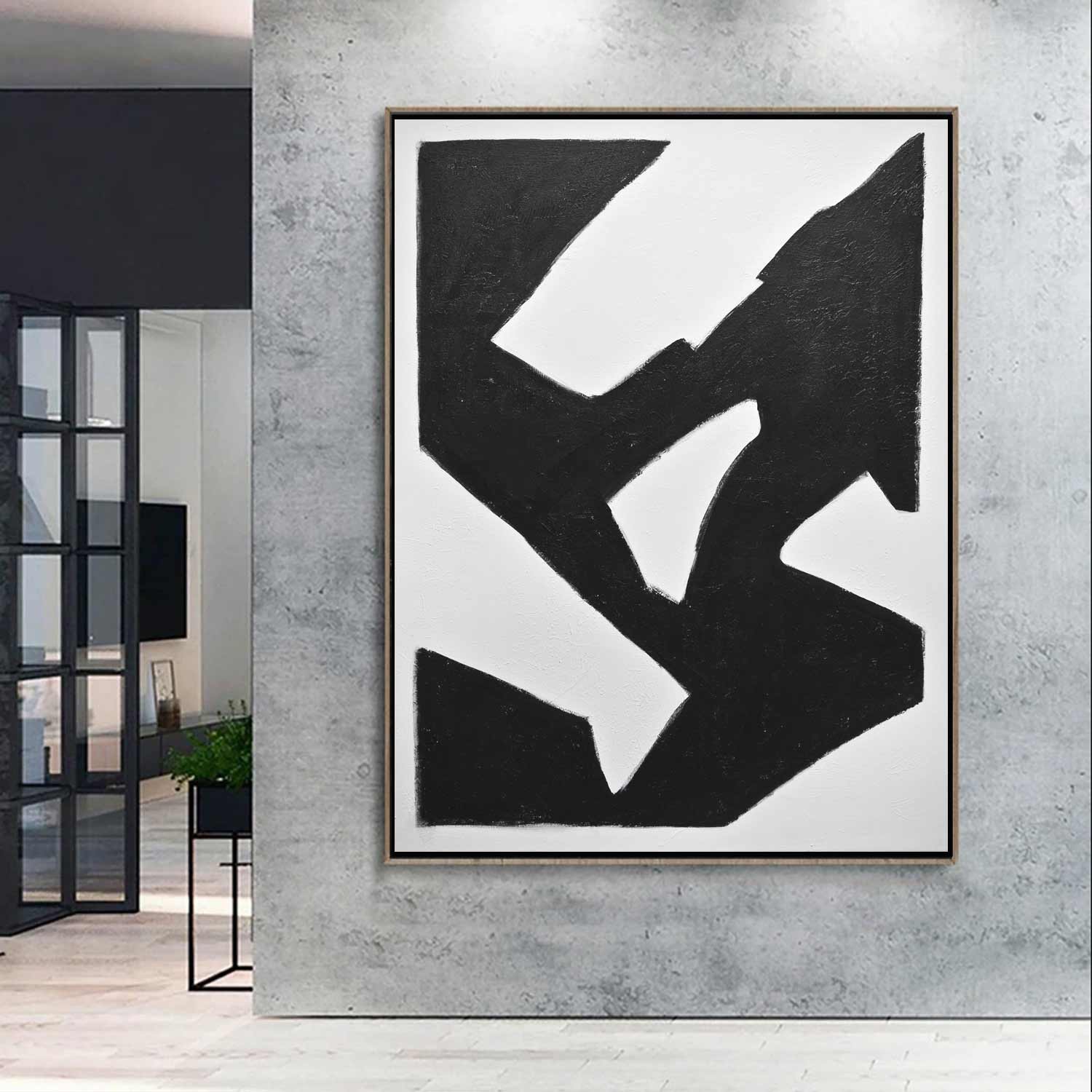 expressionism Abstract For Office Wall Quality Framed Oversized Artwork Trendy