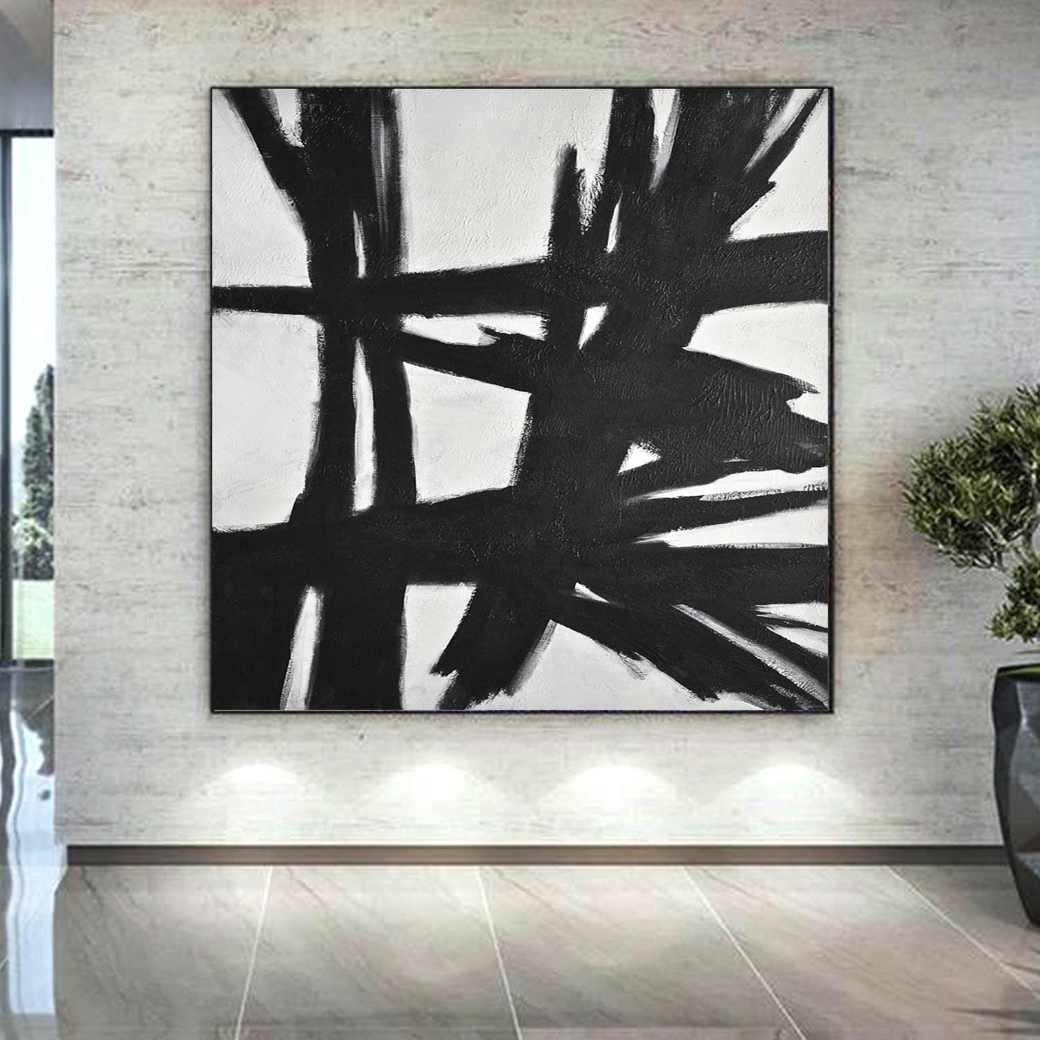 franz kline style 50's painting