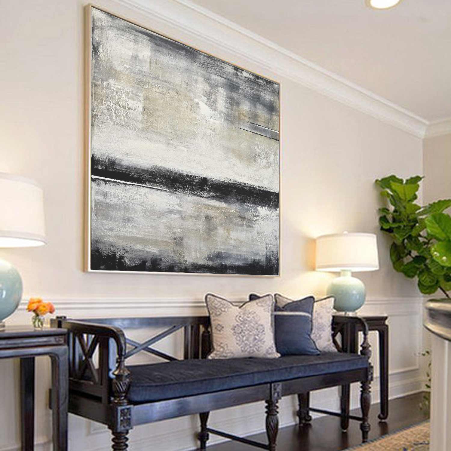 large square horizon painting