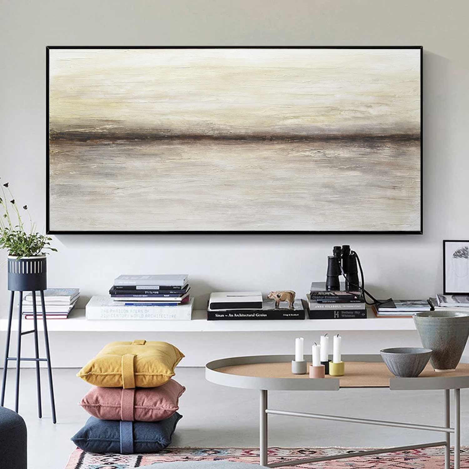 textured serene horizon paintings