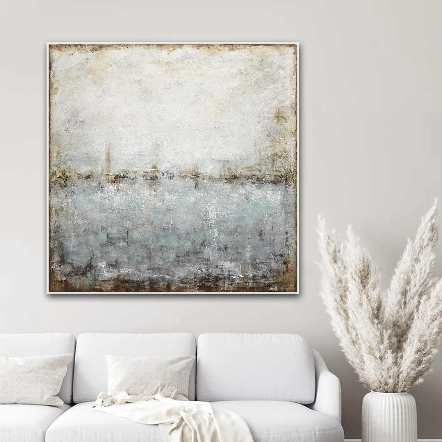 interior design Square Extra Large Artwork For Livingroom Rich Layered Painting