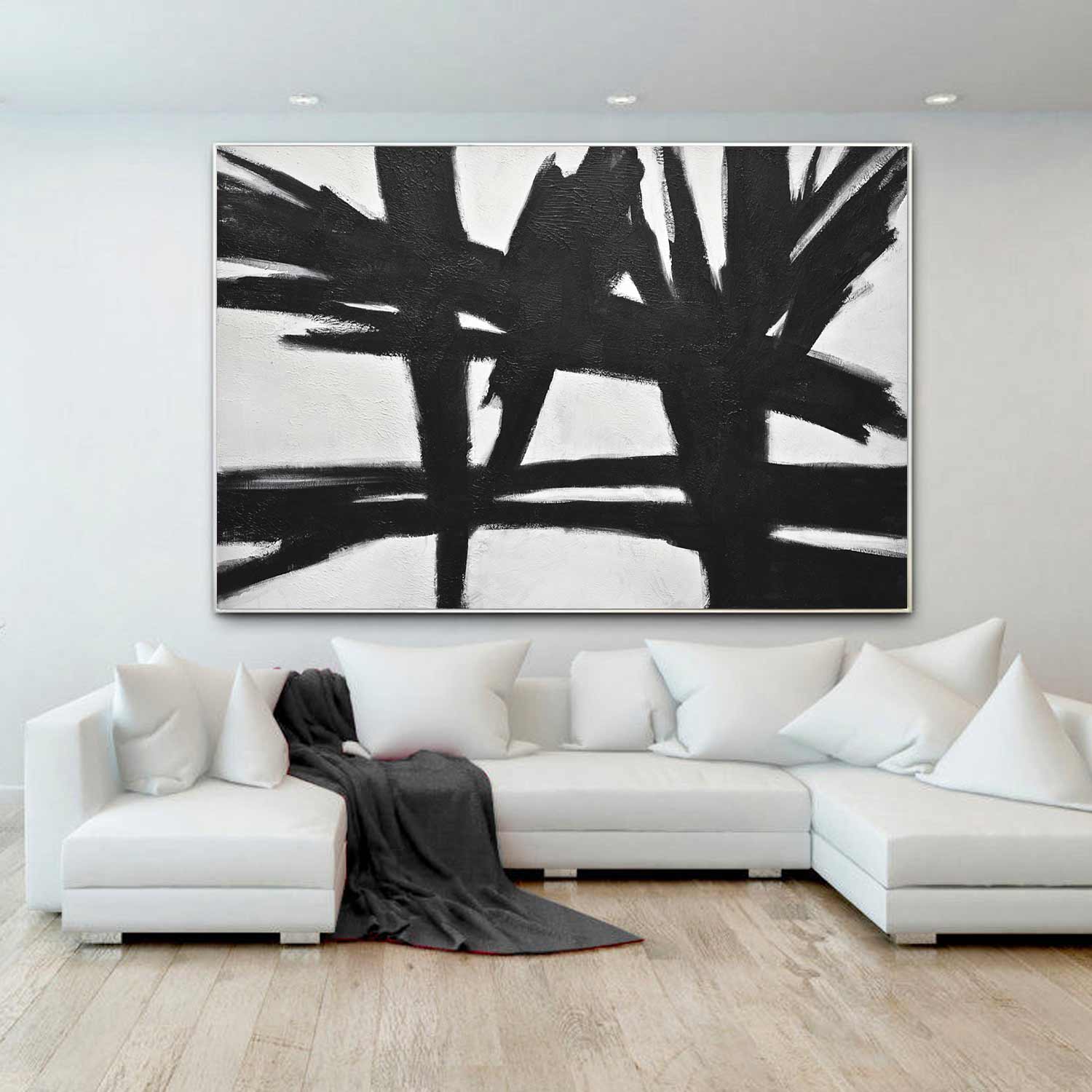kline inspired retro style abstract