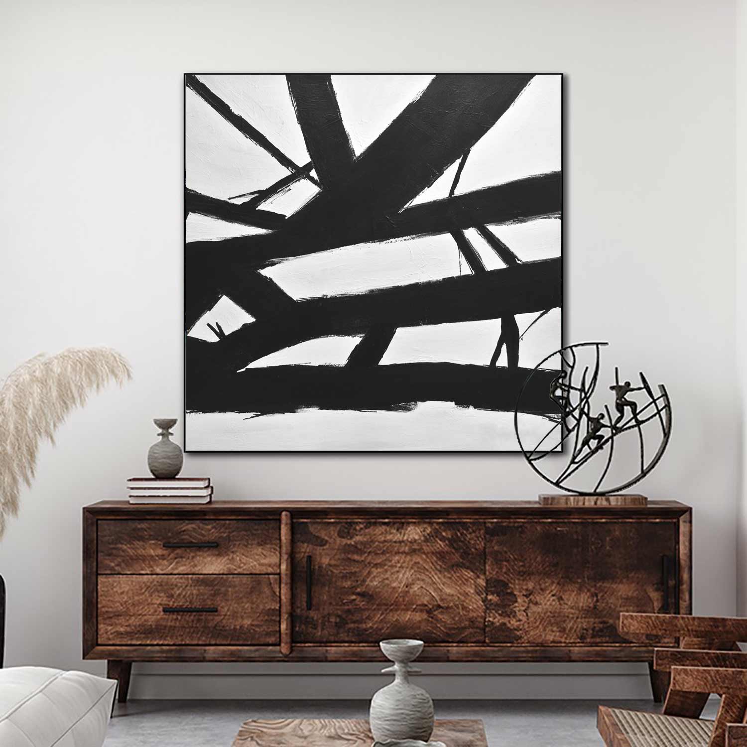 kline style black white art