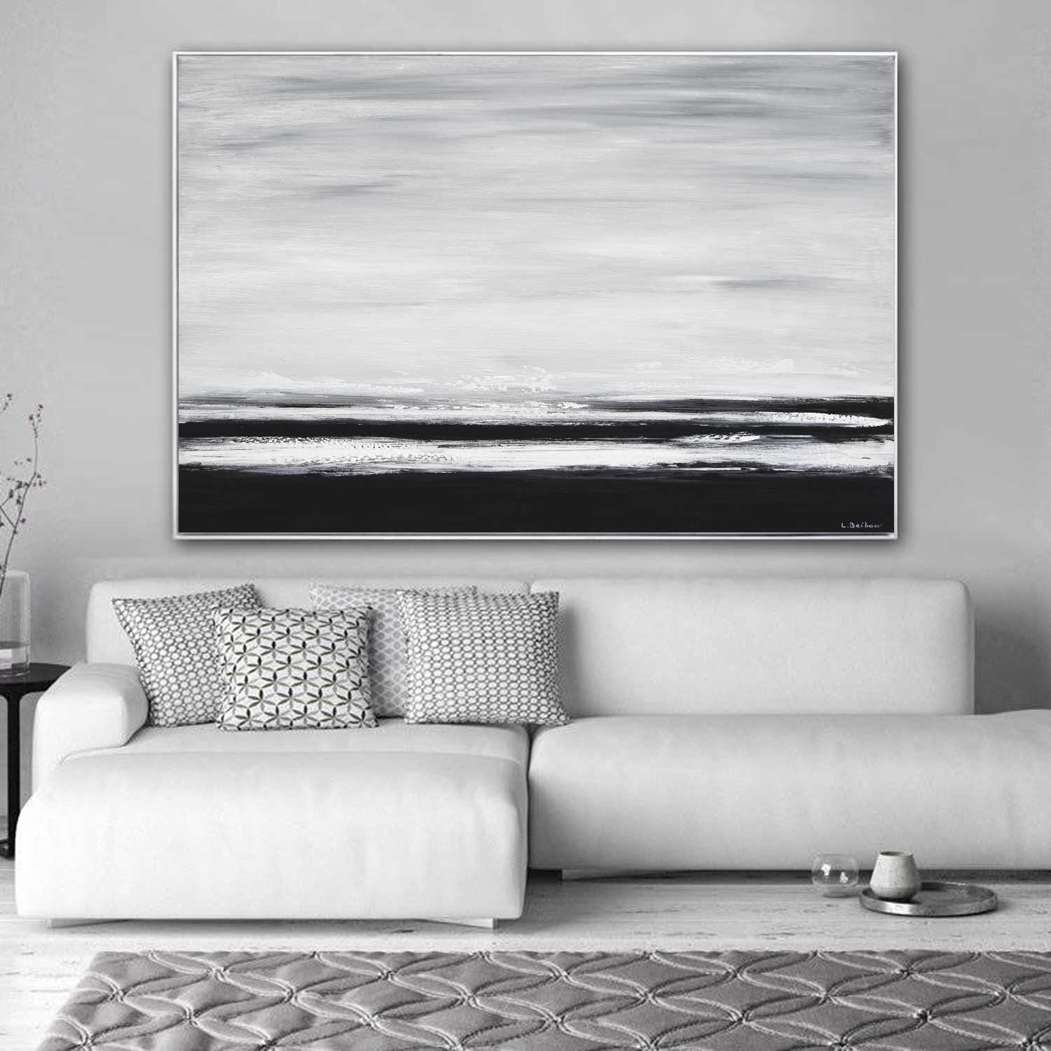 landscape black white wall art