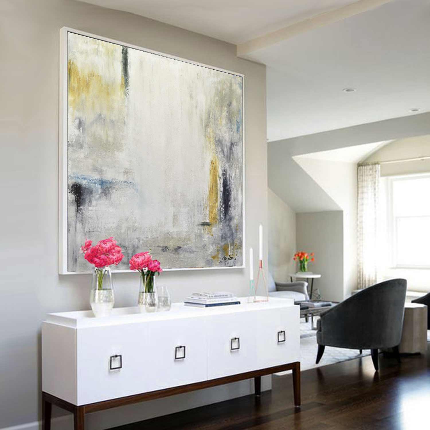 large abstract wall art oversized