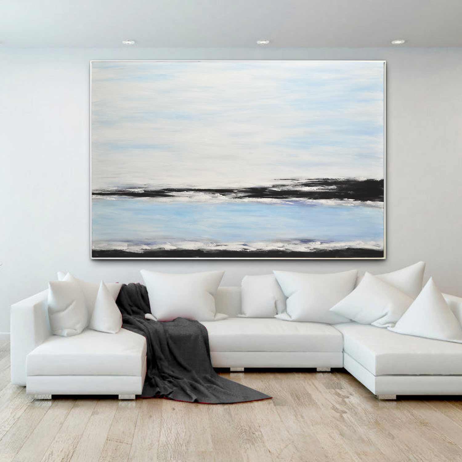 large blue seascape art