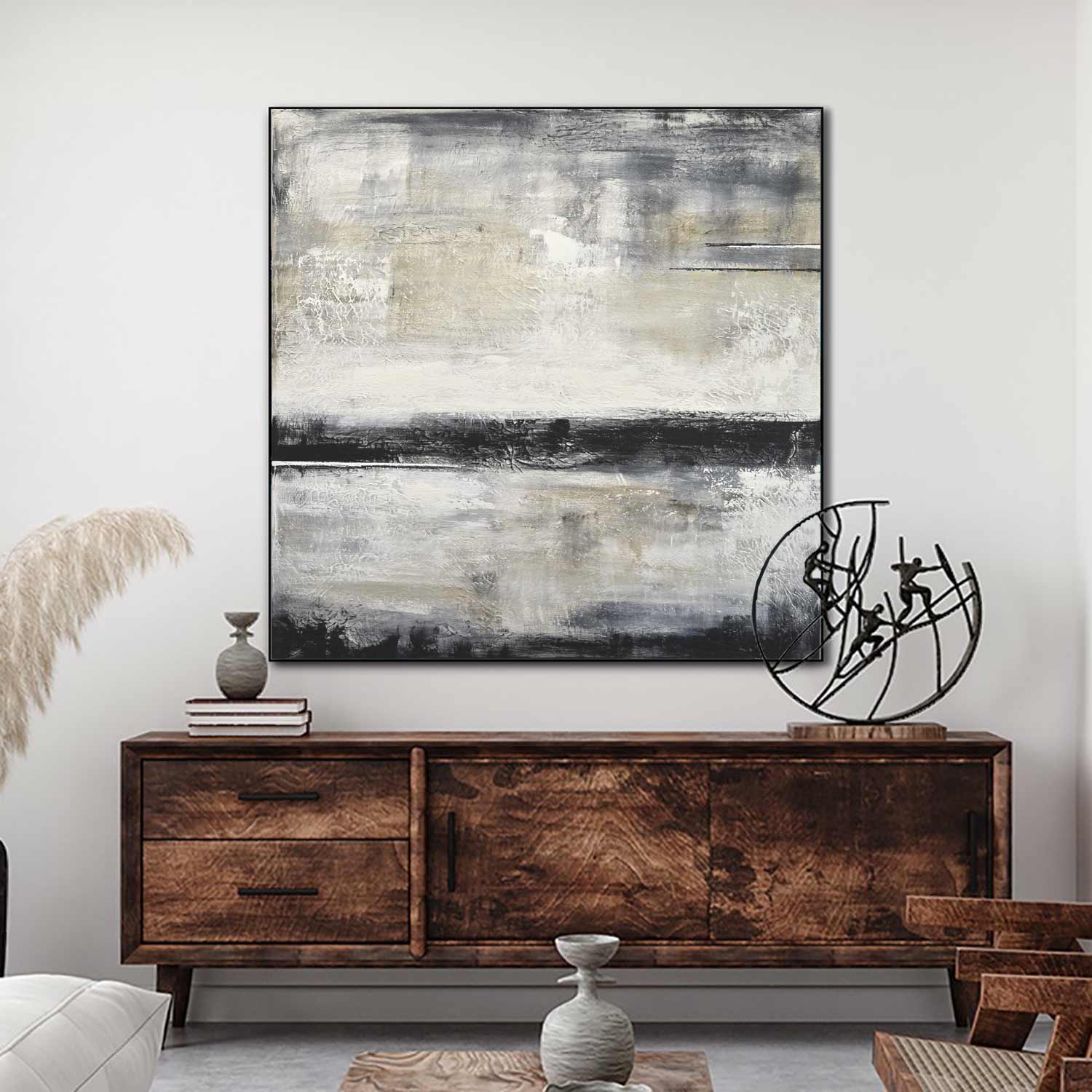 large original square contemporary painting
