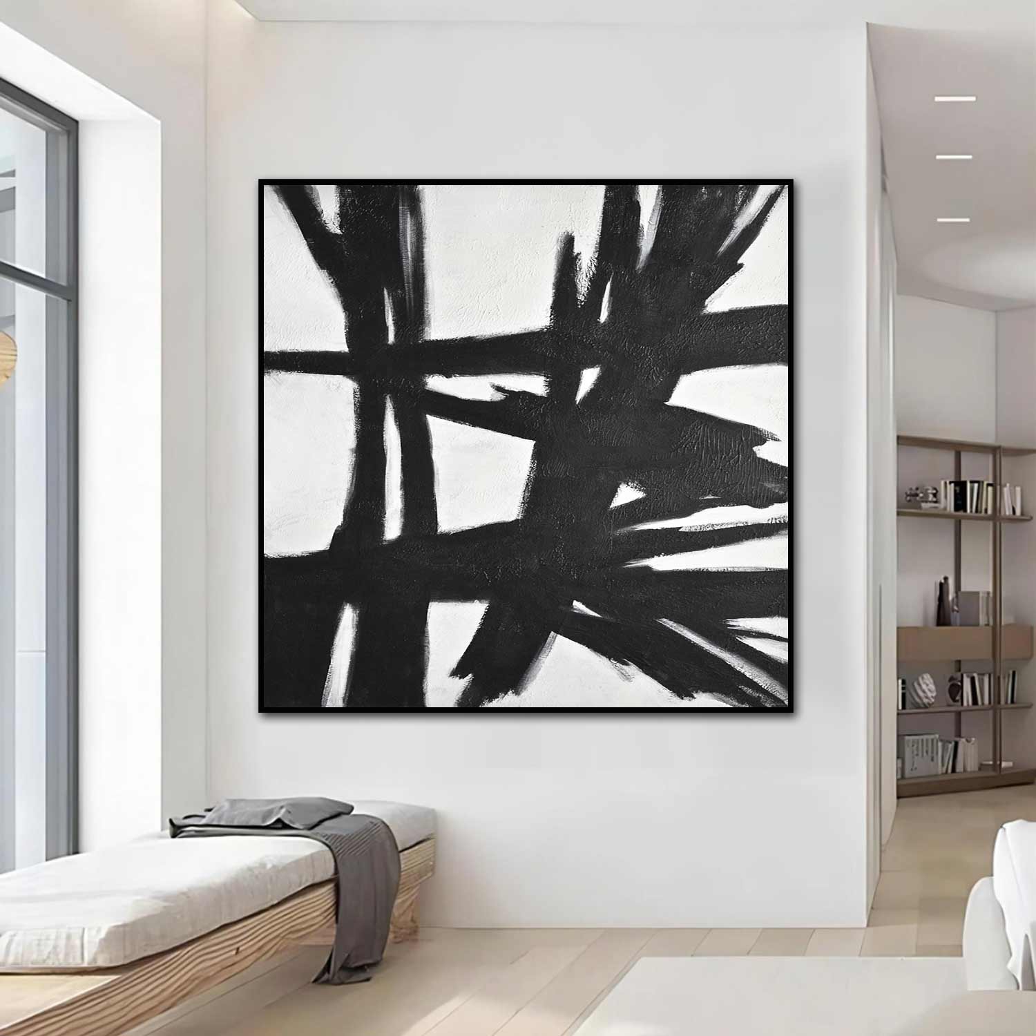 large painting franz kline inspired