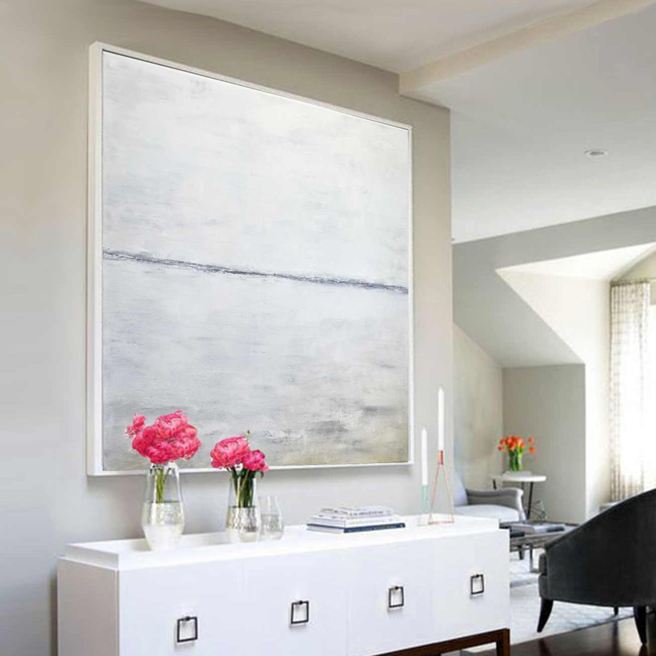 minimal easy white painting minimalism